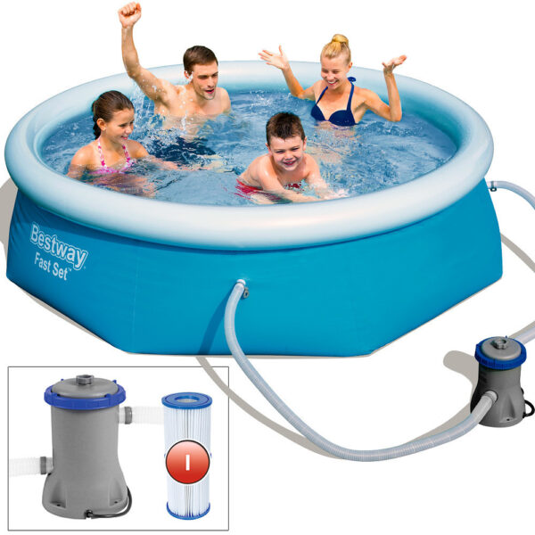 Bazén - Bestway Fast set - Ø 244 cm V 66 cm + příslušenství