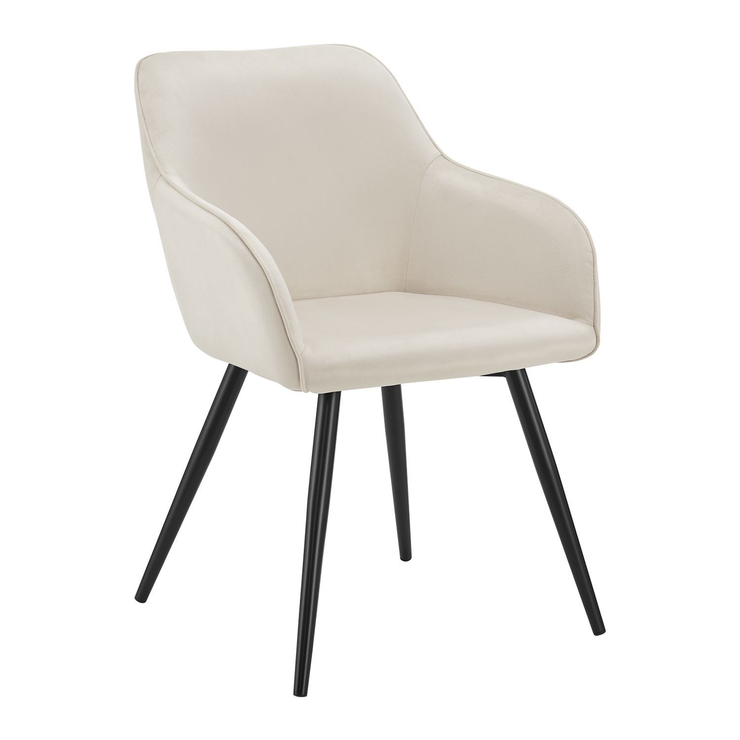 Křeslo Tarje se sametovým potahem – krémové