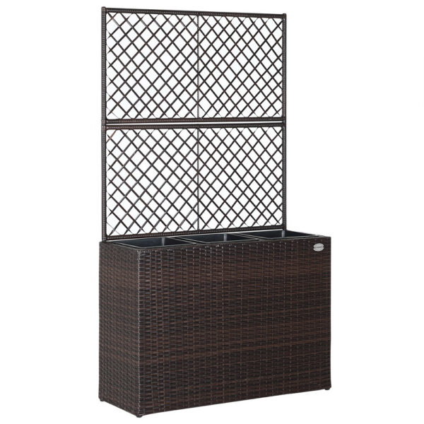 Květinový box s vypletem - hnědý