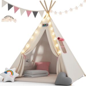 Dětský stan Teepee 160x130x130 cm - růžový