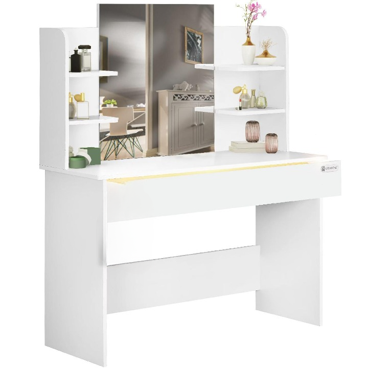 Toaletní stolek Lucia 140x110x40 cm - bílý