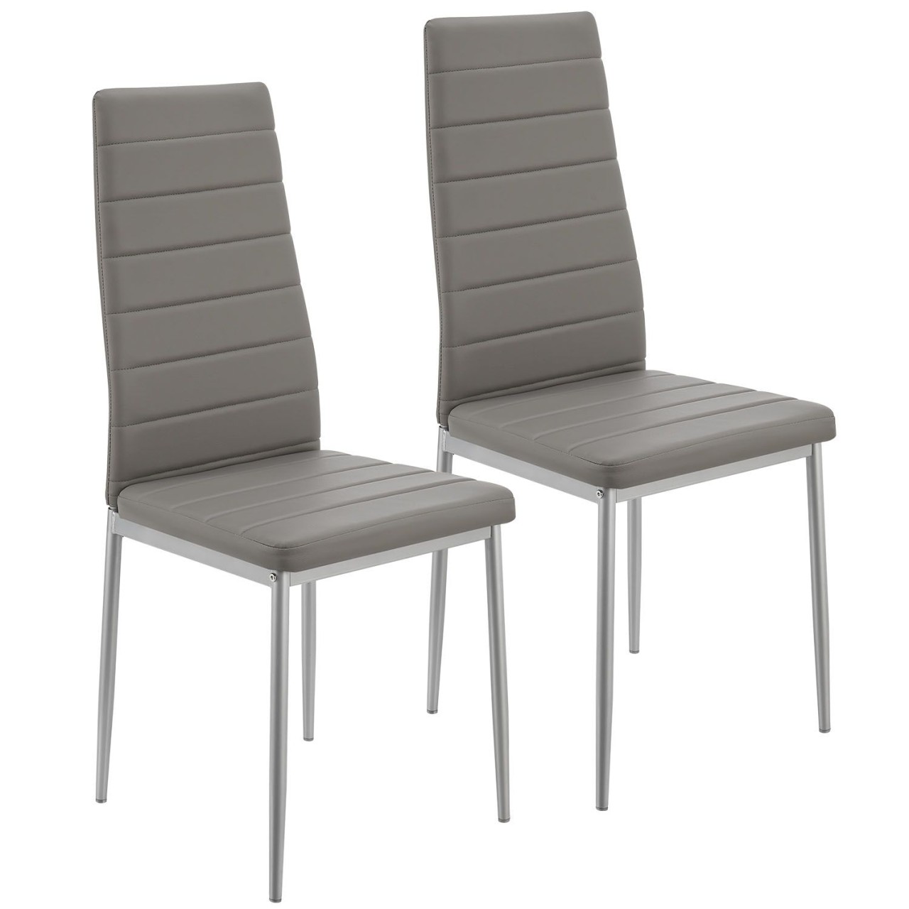 Sada 2 jídelních židlí Loja - šedá