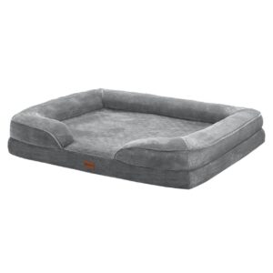 Pelíšek pro psa Sheena XL 105 x 82 cm - šedá