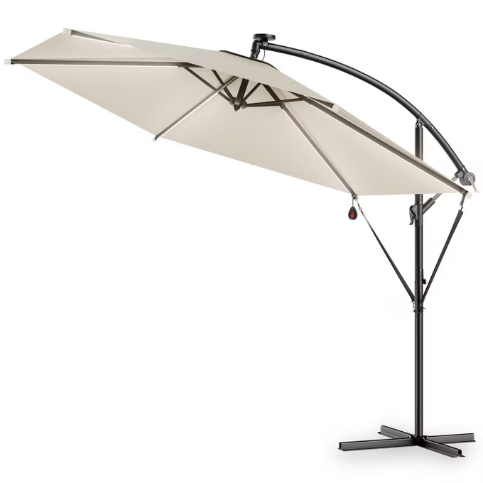 LED slunečník Mali Ø330 cm - krémový