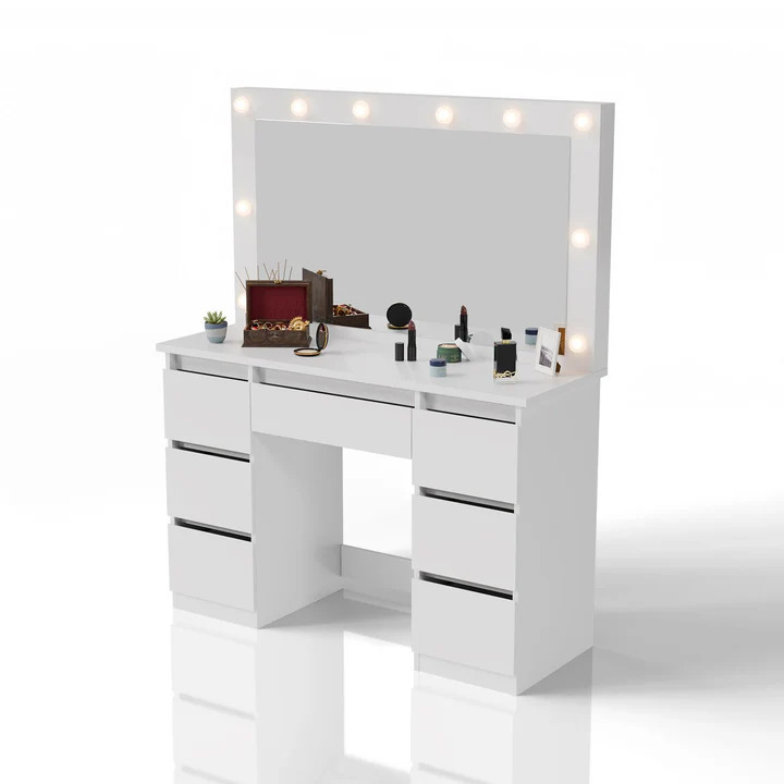 Toaletní stolek Lilia - bílý