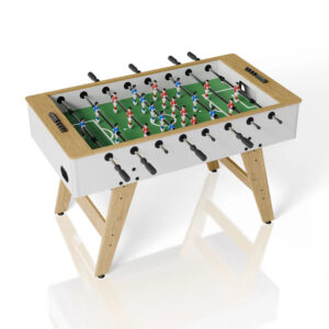 Stolní fotbal 142x76x88 cm - přírodní/bílý