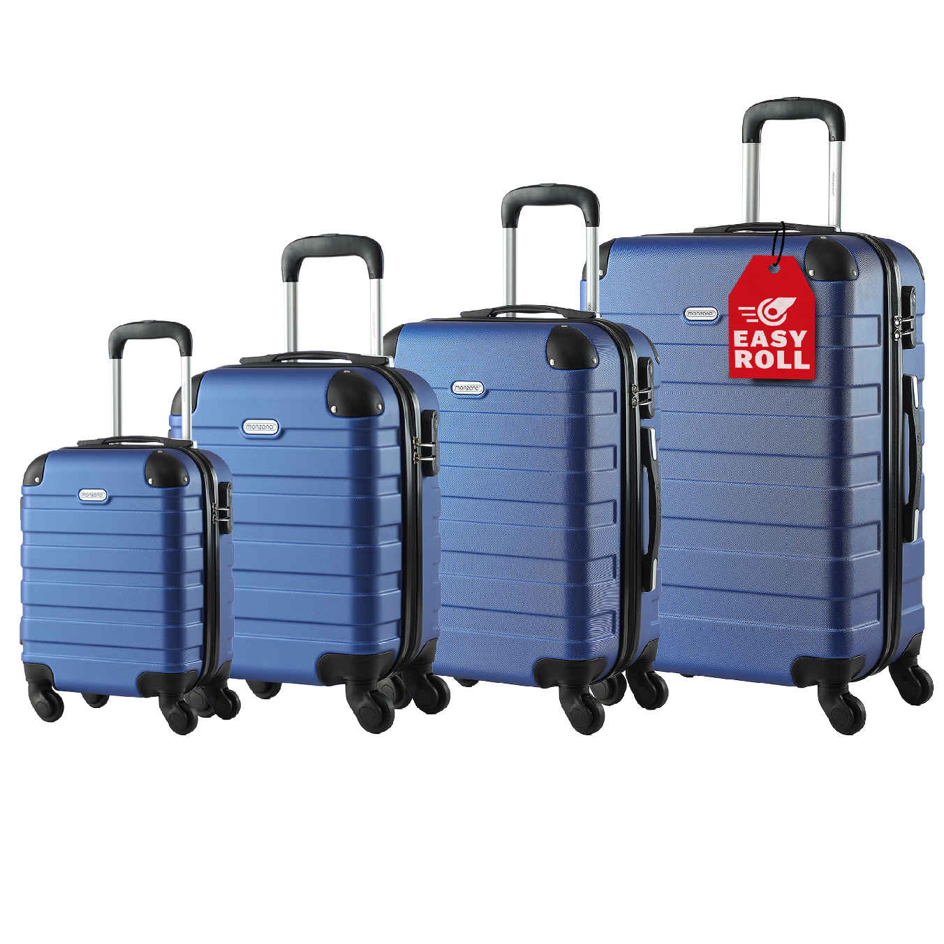 Set 4 ks cestovních kufrů - modrý