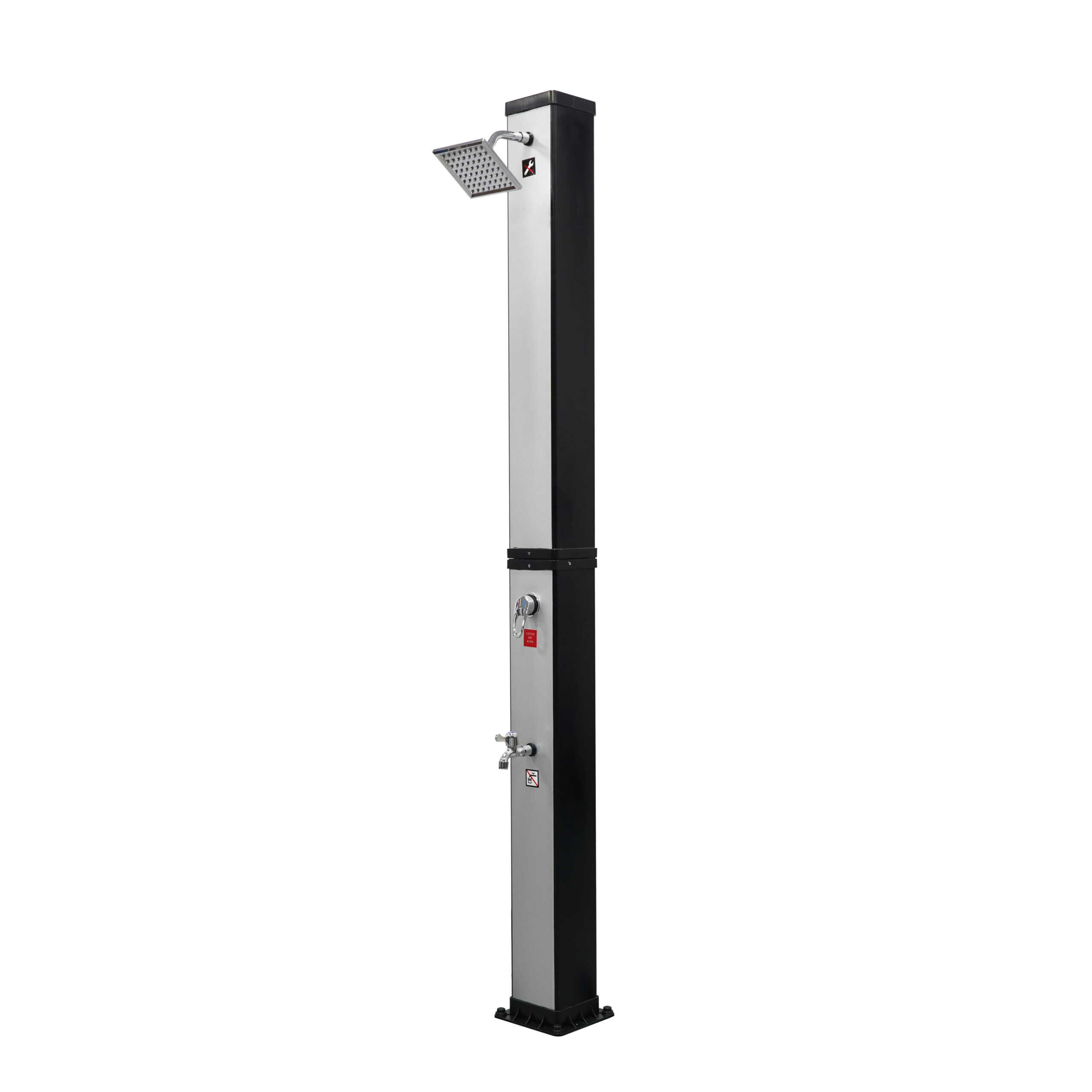 Solární sprcha Square 40 L - stříbrná