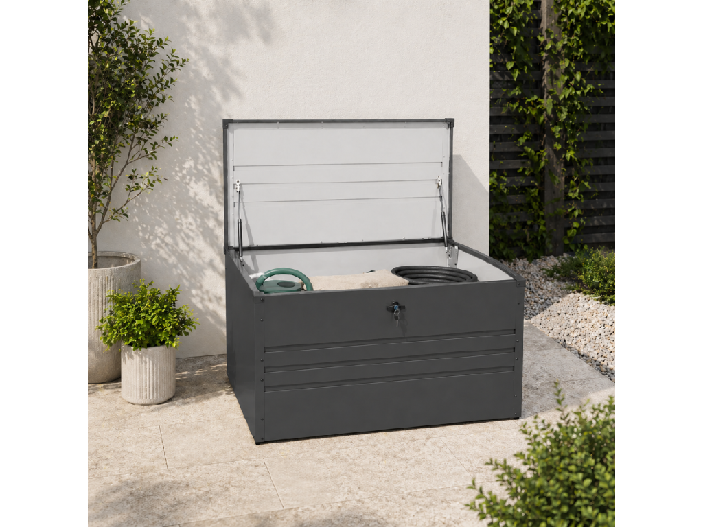 Kovový úložný box 590 l - antracit