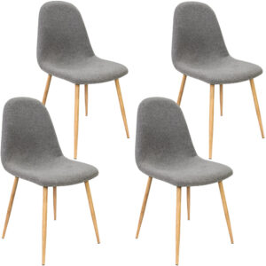 Designové jídelní křeslo 4ks s tmavě-šedým potahem