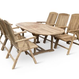 Zahradní sestava teak Alfi II 1+6