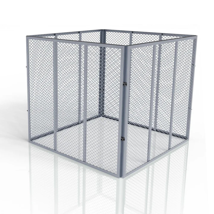 Kovový kompostér 450 L - stříbrný