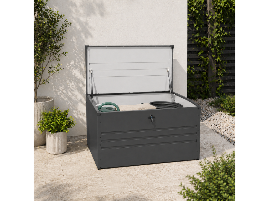 Kovový úložný box 590 l - antracit