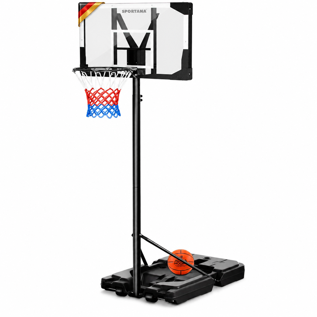 Basketbalový koš s kolečky - 135-305 cm