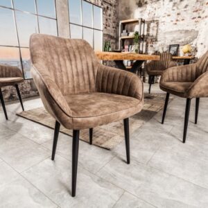 Designové křeslo Turin taupe šedá