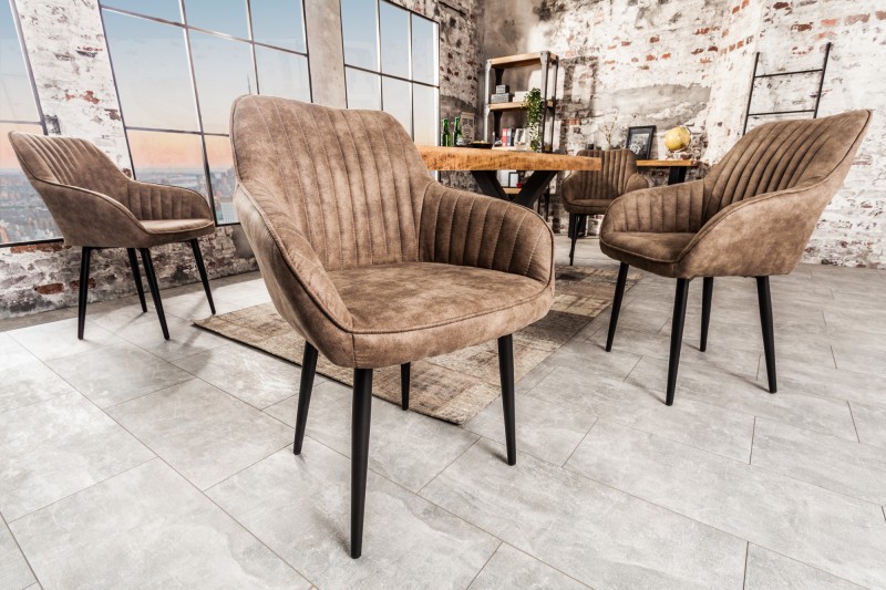 Designové křeslo Turin taupe šedá