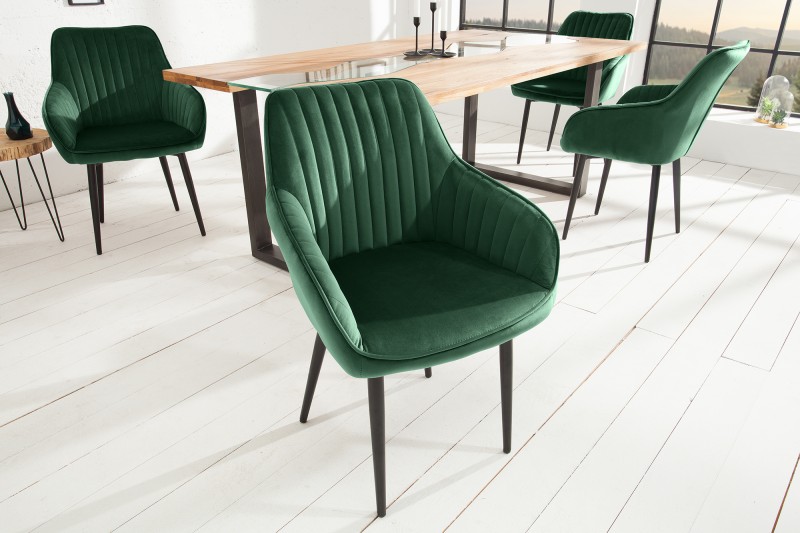 Designové křeslo Turin smaragdově zelená