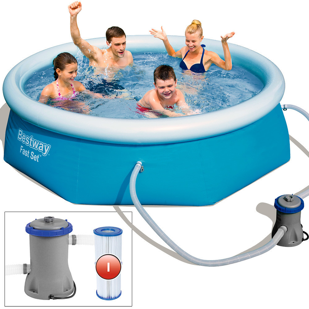 Bazén - Bestway Fast set - Ø 244 cm V 66 cm + příslušenství