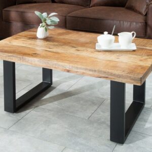 Konferenční stolek Iron Craft 100 cm mango přírodní rám ve tvaru U