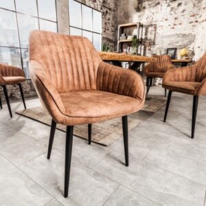 Designové křeslo Turin vintage světle hnědá