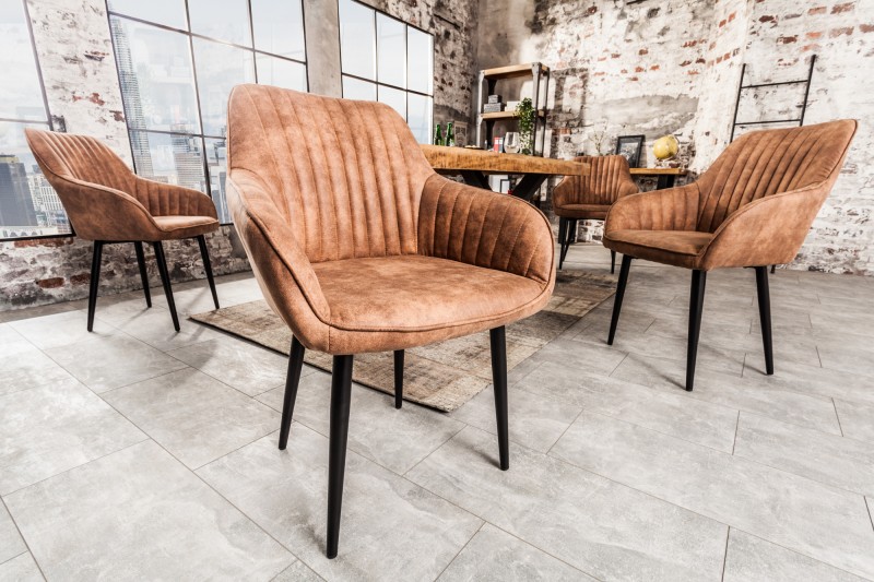 Designové křeslo Turin vintage světle hnědá