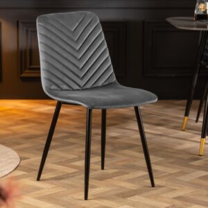 Designová židle Amazon sametově šedá