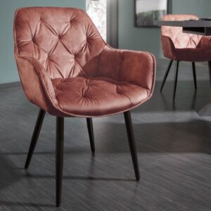 Designová židle Milano samet hnědá