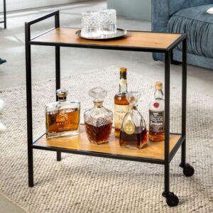 Servírovací stolek Slim Line 60cm divoký dub černý