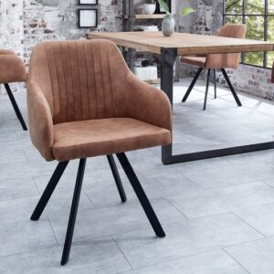 Designová židle Lucca vintage hnědá