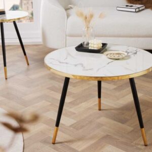 Konferenční stolek Paris 60cm bílý, černý