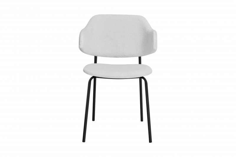 Designová židle Tracy bílá, černý rám