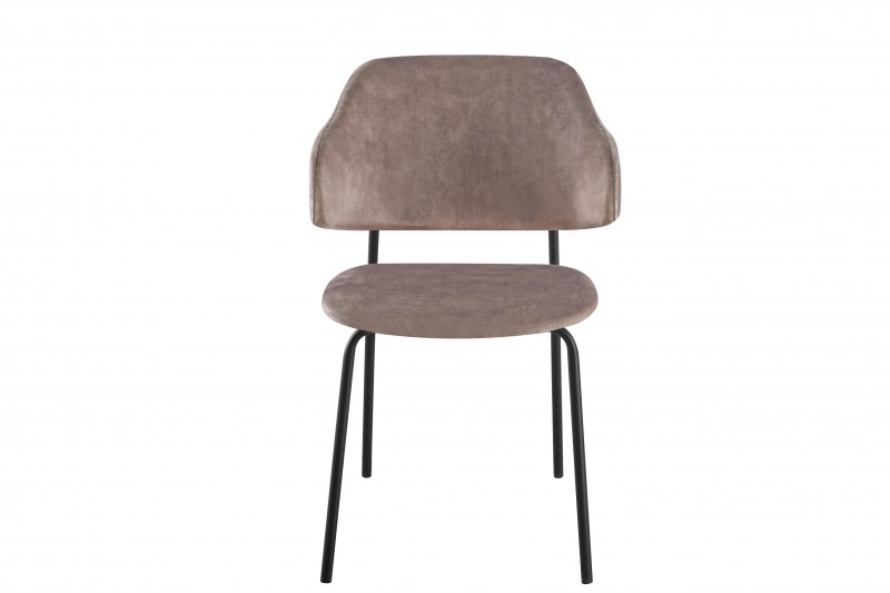 Designová židle Tracy champagne, černý rám