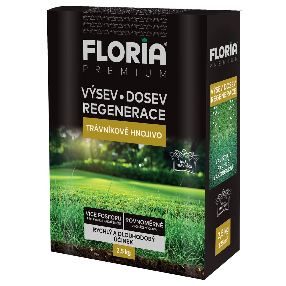AGRO CS FLORIA PREMIUM trávníkové hnojivo pro výsevy, dosevy a regeneraci 2,5 kg