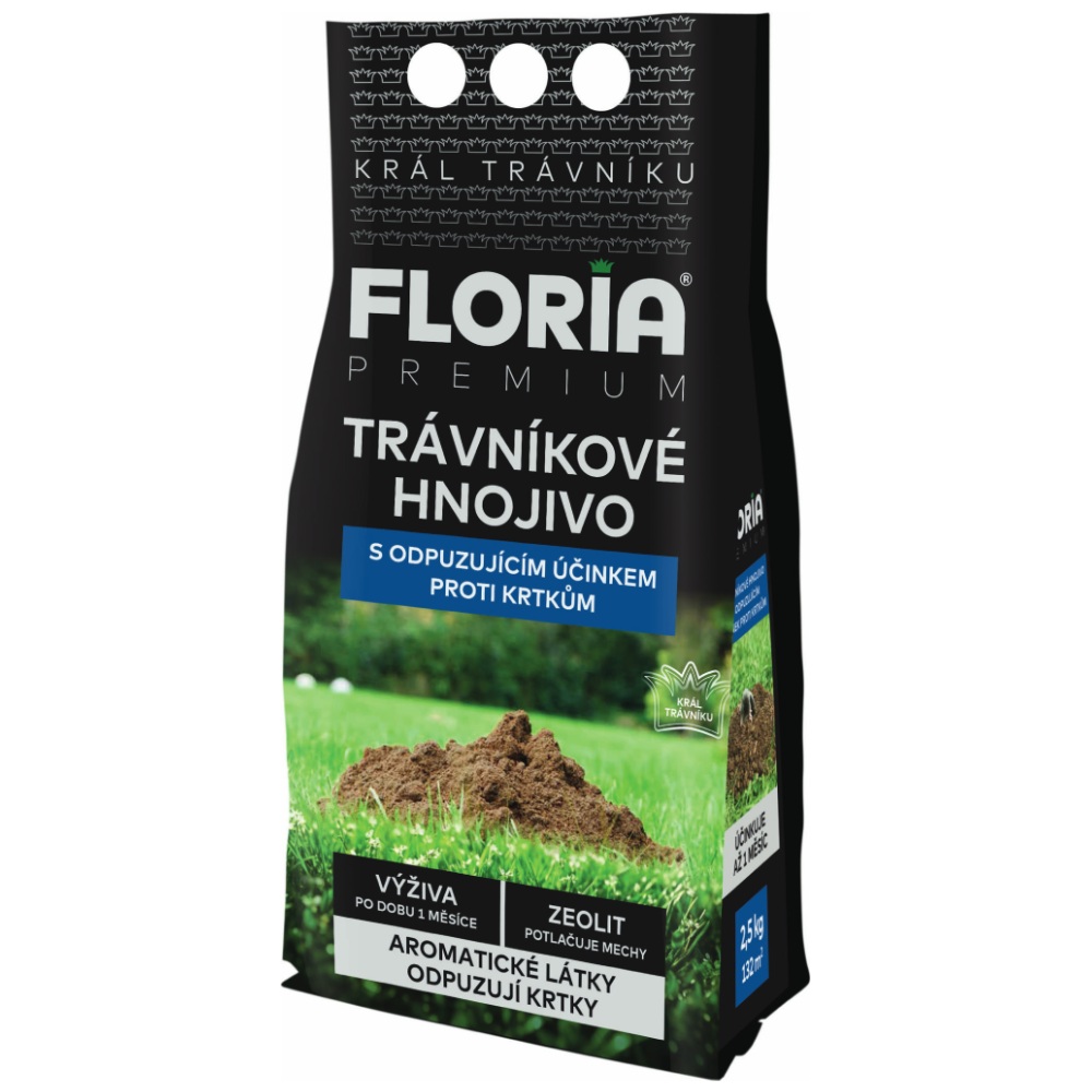 AGRO CS FLORIA PREMIUM trávníkové hnojivo s účinkem proti krtkům 2,5 kg